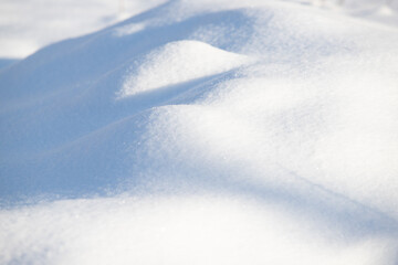 Wall Mural - background of white snow under the sun