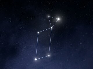 Wall Mural - constellation lyra in the night sky. stars on a dark background isolated. astrological image.