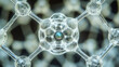 © otter2 - An artistic close-up of a magnified organic structure, resembling a molecular network, with a central spherical core subtly reflecting light