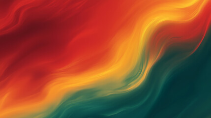 Wall Mural - Abstract swirl of vibrant colors blending in a mesmerizing pattern with warm tones of red, orange, and cool teal Generative AI