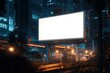 © boleh - Vibrant Color Image of Billboard Mockup in City at Night