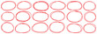 © vaibhavapradayaka - Red circle, pen draw. Marker scratch scribble in rounder. Round scrawl frames. For marking text, numbers, marker pen, pencil, logo and text check. Vector illustration