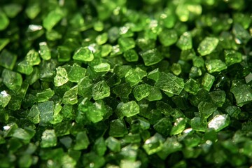 Aufkleber - Vibrant green mineral crystals sparkling under light