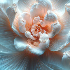 Aufkleber - Delicate flower whose petals are composed of many complex, intertwined lines and curves. They curve gently, reflecting the play of light and shadow, creating an effect of airiness and lightness