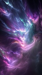 Fototapete - Mystical cloudscape ethereal nebula with dreamy vibrant color cosmic texture backdrop backdrop
