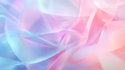 Aufkleber - Ethereal Flow of Pastel Fabric Waves Gentle Movement of Light in a Dreamlike Composition Soft Texture