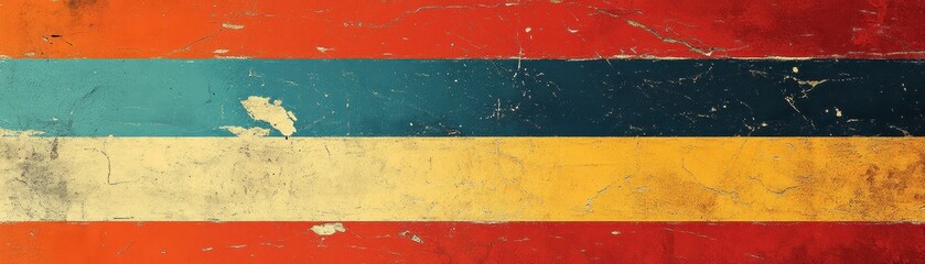 Poster - Distressed Horizontal Stripes Abstract Background Texture