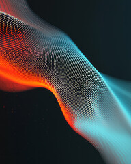 Poster - A holographic symmetry of shape and structure forming a luminous digital identity in motion,