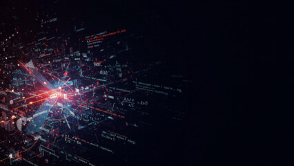 AI Generated. AI Generative. Data science coding programming work business technology abstract background monitor process. Graphic Art