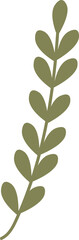 Wall Mural - hand drawn leaves branch