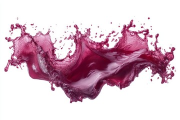 Aufkleber - Water splash captures vibrant red liquid in a dynamic wave at bright light in a clean background