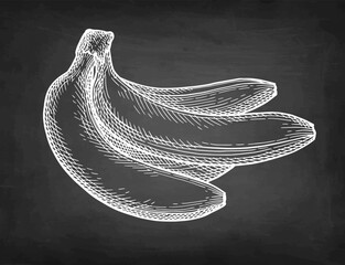Wall Mural - bunch of bananas chalk sketch
