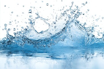 Aufkleber - Water splashes create dynamic patterns in clear aquatic environment during daylight