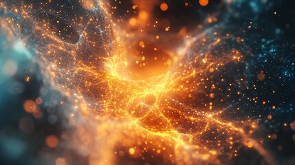 cosmic energy flows, nebula background, digital art, website design