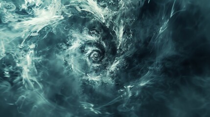 Wall Mural - the image is a dark and stormy sea. the waves are crashing against each other, and the wind is howli