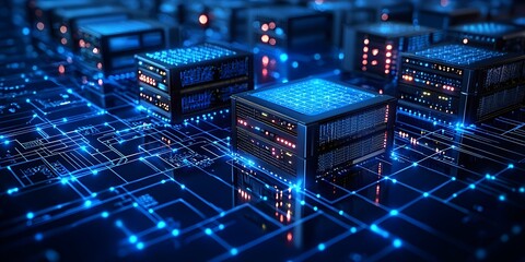 Minimal networking technology background big data connectivity software development wallpaper. Generative AI technology