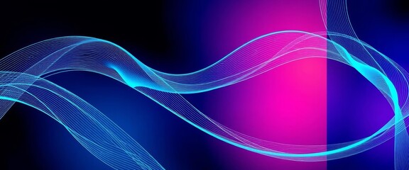 Wall Mural - abstract blue line art, dynamic set of backgrounds, cool, set