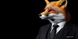 © Andrei - Intense fox, animal human blend in suit against, surreal, artistic animal portraiture
