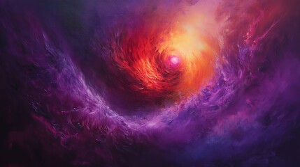 Wall Mural - a vibrant cosmic nebula, full of bright colors and dynamic energy