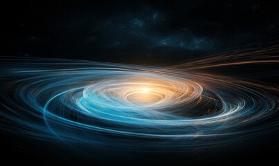 Wall Mural - a mesmerizing swirling vortex of energy, with its captivating spirals of vibrant colors. The image showcases an abstract representation of the cosmos