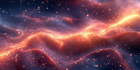 Wall Mural - a celestial view showing vibrant colors, stars, and cosmic clouds