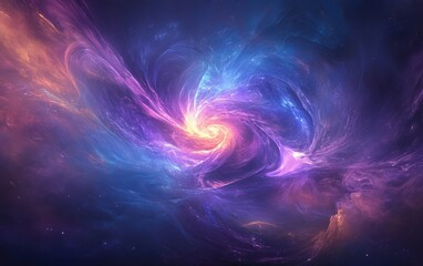 Wall Mural - a swirling nebula of vibrant colors, creating a breathtaking cosmic display 