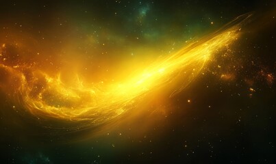 Wall Mural - a vibrant display of a celestial nebula, radiating intense light and color across the cosmos, creating an awe-inspiring visual spectacle. The nebula appears to be a streak of light