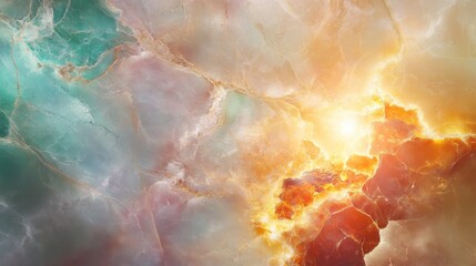 Wall Mural - Abstract and vibrant image of a cosmic nebula in space. A swirling canvas of colorful gases and stellar phenomena. It could be ideal for projects related to space, science, and imagination