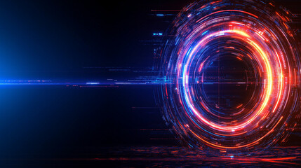 Canvas Print - digital vortex: an artistic interpretation of data streams swirling into a vortex, rendered in dynam