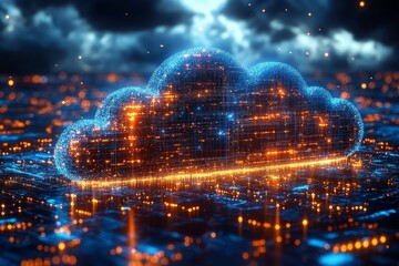 Futuristic Cloud Technology Design