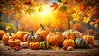 © Nopparat - Panoramic Autumn Harvest:  Free Pumpkin Clipart Illustrations