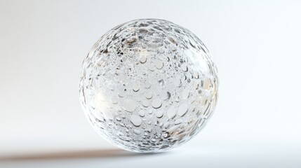 Wall Mural - a stunning crystal sphere glimmers with a myriad of bubbles trapped inside. this captivating image e