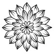 © ibrahim - Intricate Black and White Flower Design