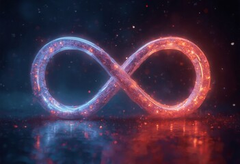 Poster - Infinity Symbol in Glowing Colors