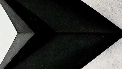 Wall Mural - Abstract Geometric Composition Of Black And White Folded Paper With Textured Surface And Reflection