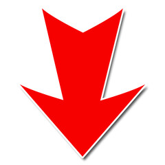 Wall Mural - red arrow icon