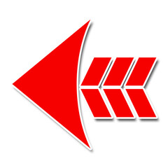Wall Mural - red arrow icon