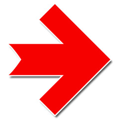 Wall Mural - red arrow pointer