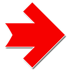 Wall Mural - red arrow icon