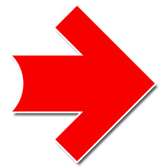 Wall Mural - red arrow icon