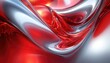 © Foxeye AI - Abstract red and silver liquid swirls. Ideal for technology, design, or luxury backgrounds.