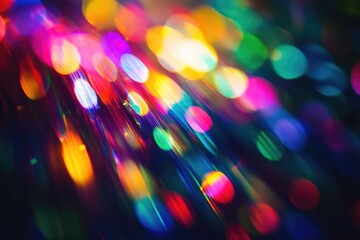 blurred rainbow refraction overlay effect. light lens prism effect on black background. holographic 
