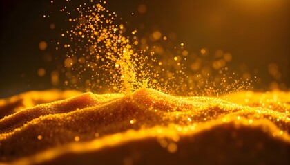 Wall Mural - a close up of a yellow substance on a black background