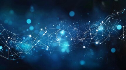 Wall Mural - abstract background featuring interconnected lines and dots.