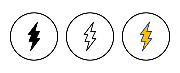 Wall Mural - lightning icon vector. electric icon vector. power icon. energy sign