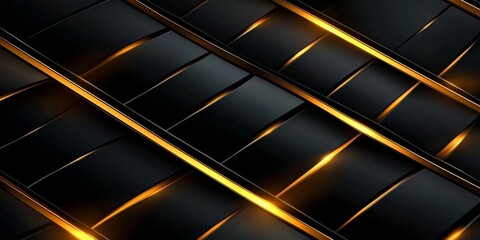 Wall Mural - Sophisticated dark geometric texture with a 3D illusion.