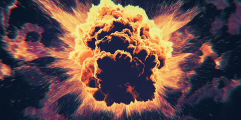 Wall Mural - big bang explosion creating universe generating energy and light