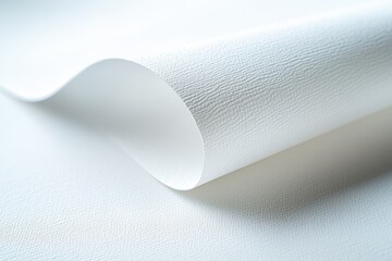 Fototapete - Close view of textured blank paper with a torn edge offering a creative background for artistic projects and designs in a bright environment during daylight