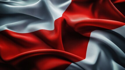 Leinwandbilder - National flag waving in soft natural light against a minimalistic background showcasing fabric texture and elegant political design Generative AI