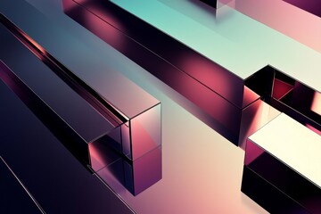 Wall Mural - Dynamic Geometric Patterns in a Sci-Fi Aesthetic